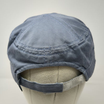 Town Talk Army Cap Blue One Size Cotton Strapback Scroll Graphic Twill Flat hat