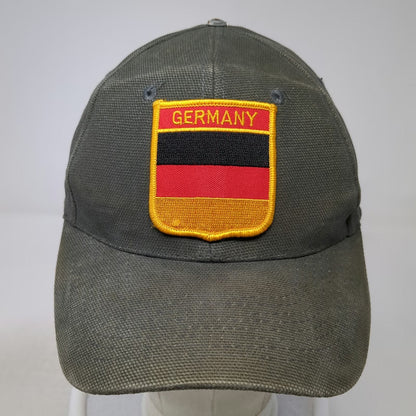 T-D-Pierso Germany Flag Patch Baseball Cap Gray One Size Slideback Country Hat