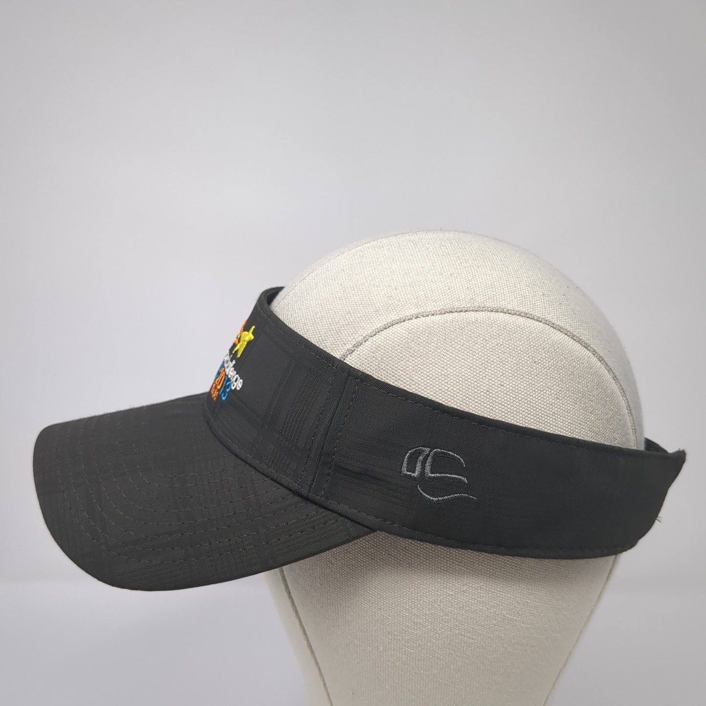 The Cancer Challenge 1993-2013 Years Sun Visor Hat Black One Size Outdoor Cap