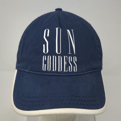 Sun Goddess Snapback Hat Blue One Size Adjustable Vent Holes Roxy