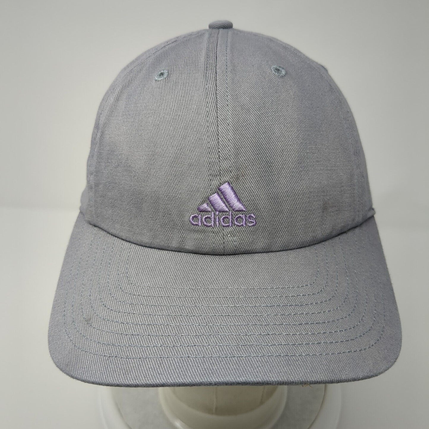 Adidas Aeroready Slideback Hat Gray One Size Adjustable Embroidered 6 Panel