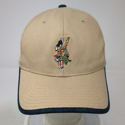 Flexfit Dewars Scotch Whisky Highlander Tartan Beige Blue Green M Fitted Hat