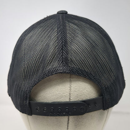 Pacific Headwear Trucker Hat Black One Size Snapback American Flag Rubber Patch