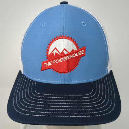 Richardson Trucker Hat Blue One Size The Powerhouse Mountains Mesh Snapback Cap