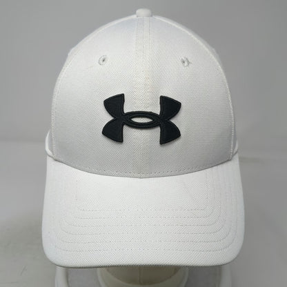 Under Armour Baseball Cap White L Fitted Embroidered Athletic Performance Hat
