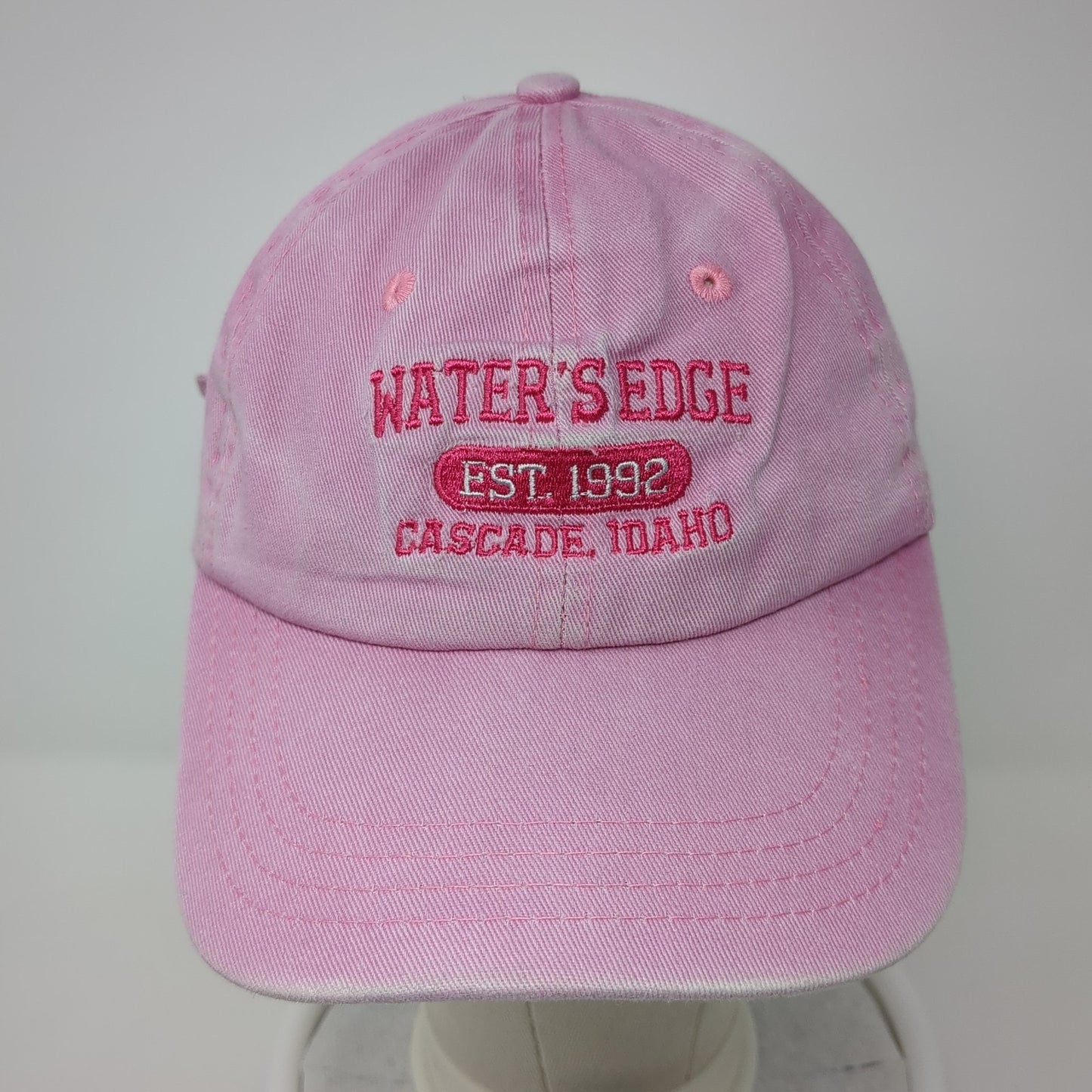 Water's Edge Est. 1992 Cascade Idaho Baseball Cap Pink One Size Adjustable DIMCO