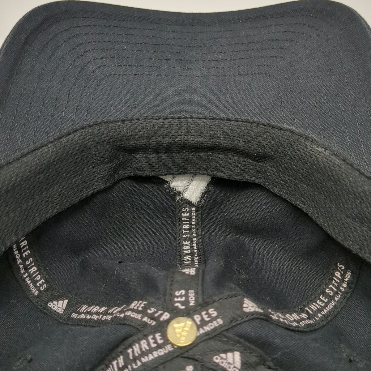 Adidas Baseball Cap Black One Size Embroidered Aeroready Slideback Cotton Hat