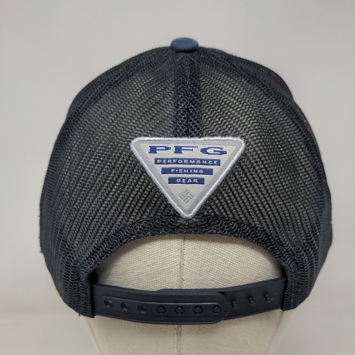 Columbia PFG Performance Fishing Gear Snapback Trucker Hat Blue OS High Crown