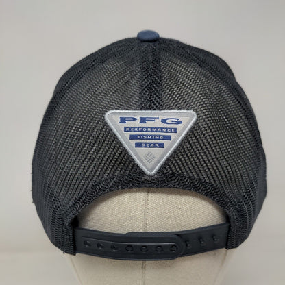 Columbia PFG Performance Fishing Gear Snapback Trucker Hat Blue OS High Crown