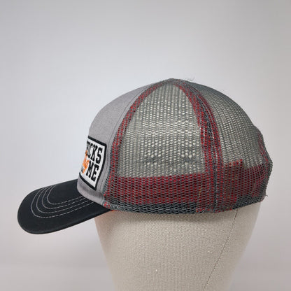 Chicks Dig Me Snapback Trucker Hat Gray One Size Mesh Back Colorblock