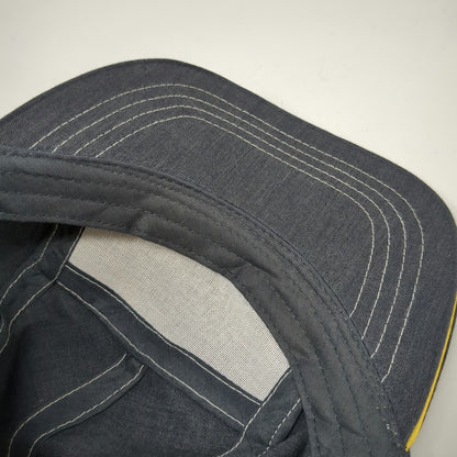 McDonald's 5 Panel Gray Hat One Size Contrast Stitching Yellow Underbrim Buckle