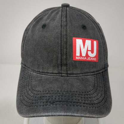 Lucky 7 Mania Jeans Baseball Cap Gray OSFM Washed Slideback MJ Logo Patch Hat