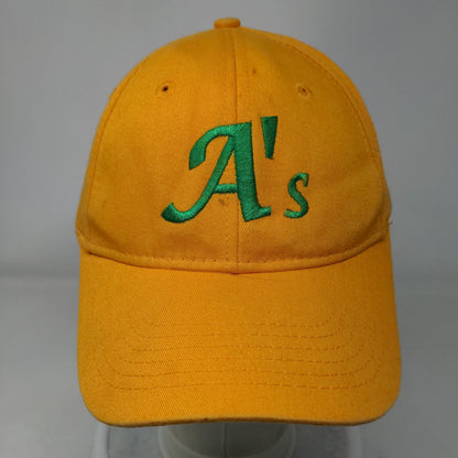A's Strapback Hat Orangish-Yellow Large/XL Embroidered Rawlings