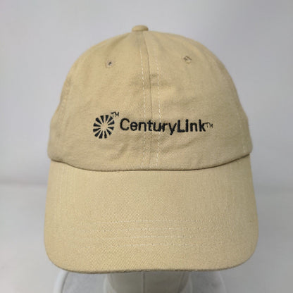 Century Link Strapback Hat Tan One Size Adjustable Embroidered 6 Panel