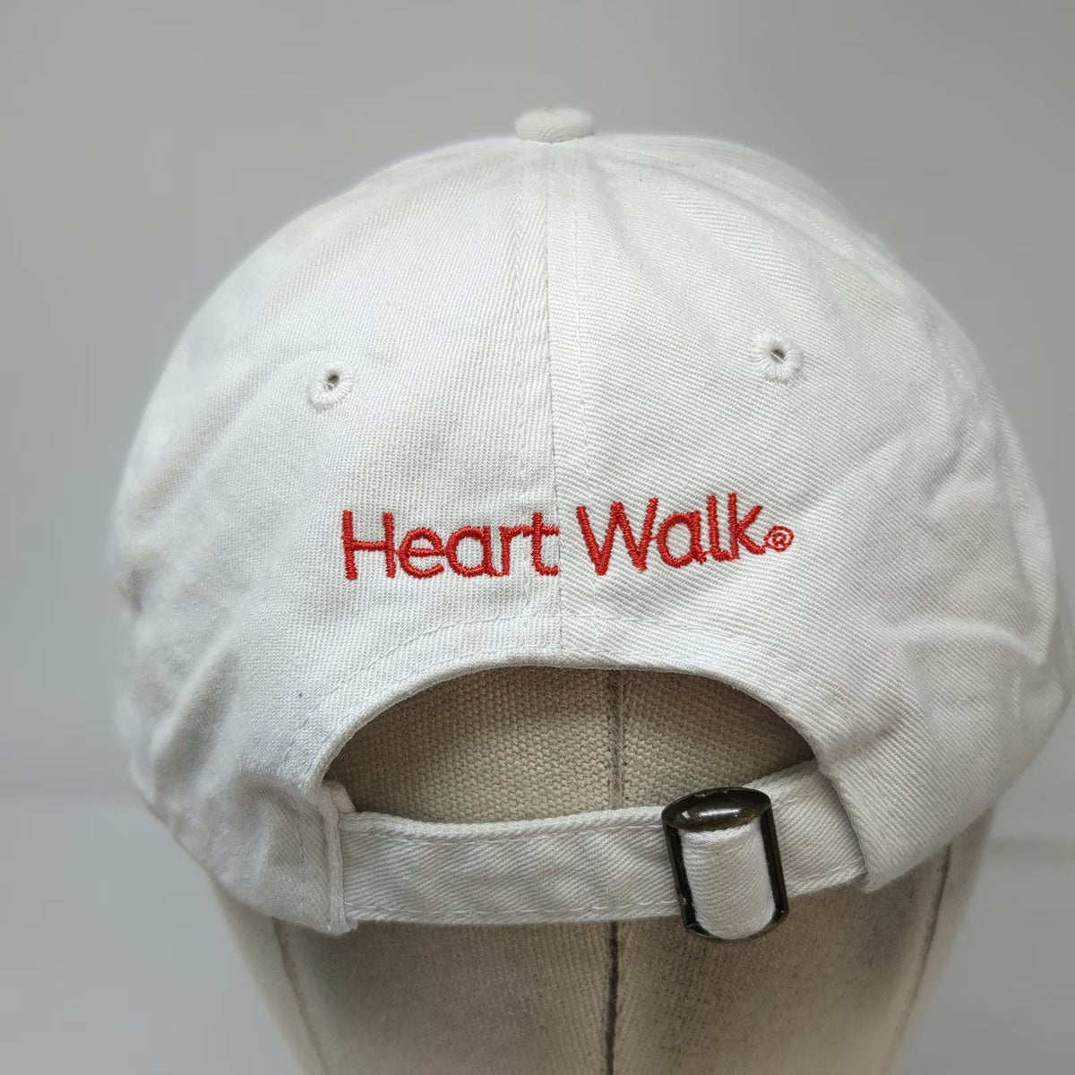 White Baseball Cap One Size American Heart Association Heart Walk Survivor Hat