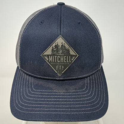 Richardson Trucker Hat Blue Gray One Size Mitchell South Dakota Corn Palace Mesh