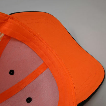 Tractor Supply Co Trucker Hat Orange Black One Size Snapback Mesh Logo Work Hat