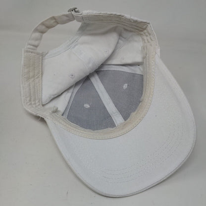 Rainbow Slideback Hat White One Size Adjustable Colorful Vented Holes 6 Panel