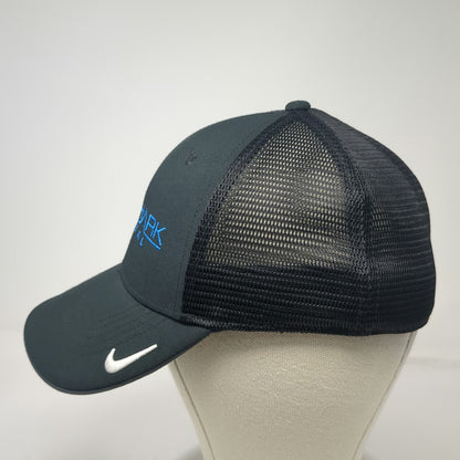 Nike Baseball Cap Black L BluShark Digital Mesh Dri-FIT Legacy91 Stretch Fit Hat