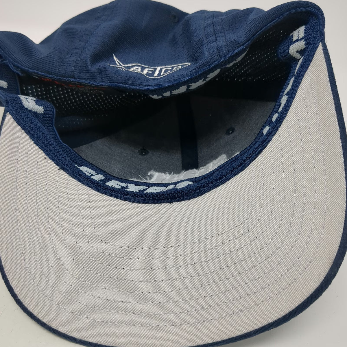 Flexfit AFTCO Sport Fishing Magazine Hat Blue One Size Baseball Cap Embroidered