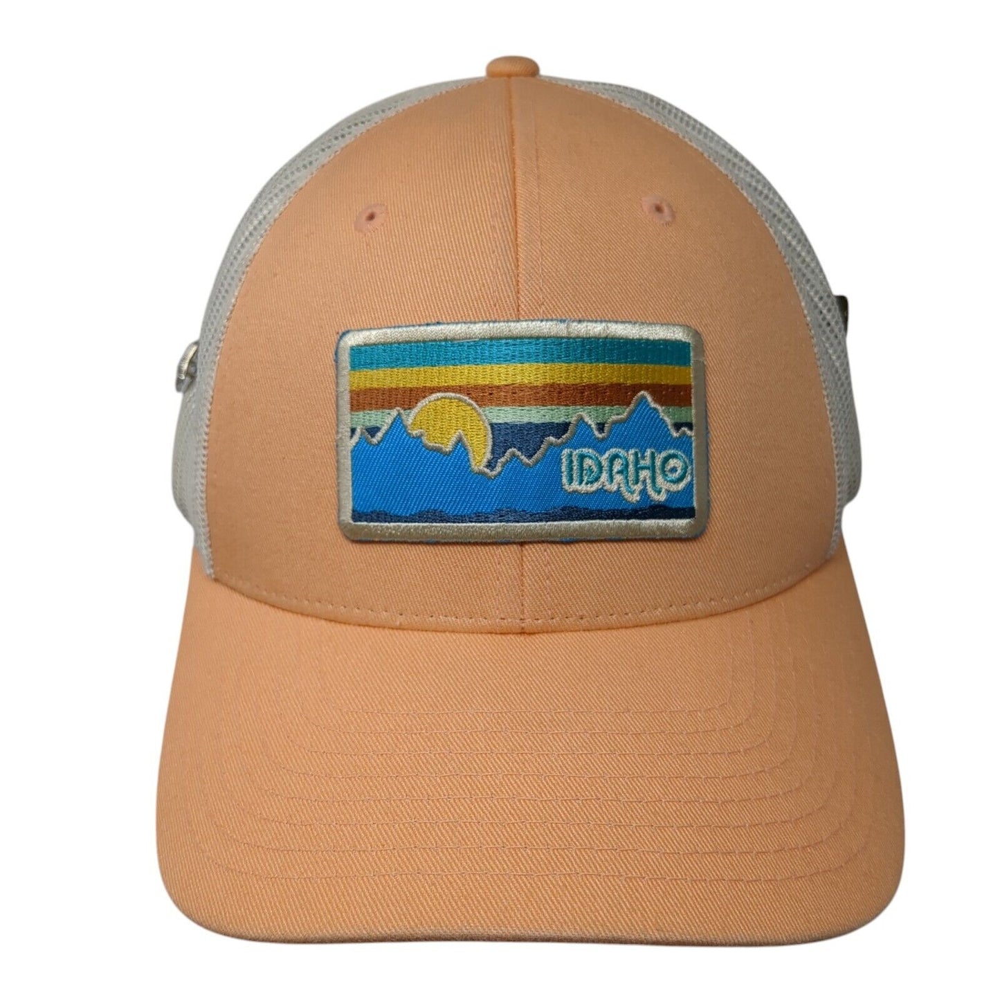 Idaho Snapback Trucker Hat Orange M/L Adjustable Embroidered Mesh Richardson