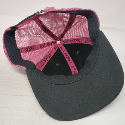 Richardson Trucker Hat Gray Pink One Size Mesh Snapback Concrete Construction