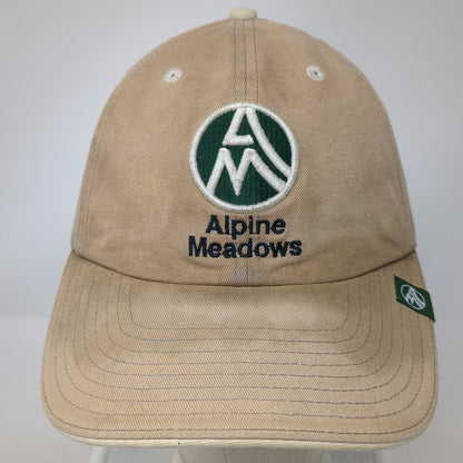 Ouray Baseball Cap Beige OS Alpine Meadows Ski Resort Toyota Logo Strapback Hat