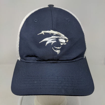 Richardson Strapback Mesh Back Trucker Hat Blue One Size Embroidered Logo