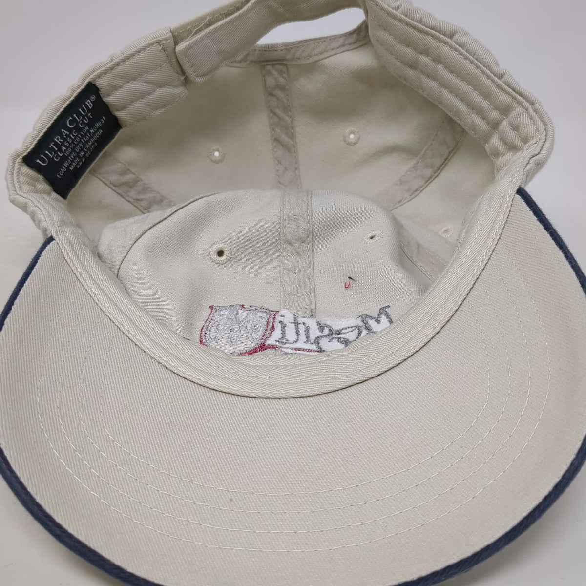 Ultra Club Baseball Cap Beige One Size Strapback Mesiti Real Estate Cotton Hat