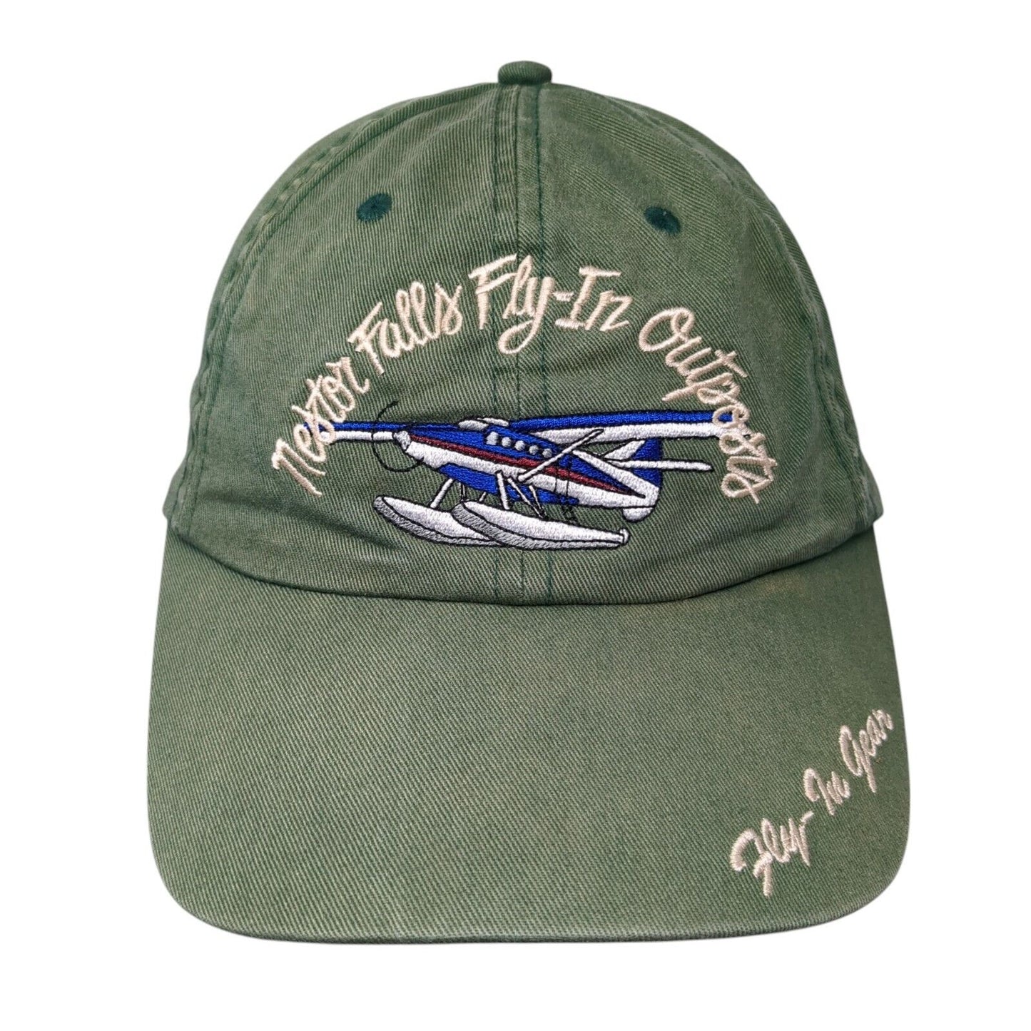 Nestor Falls Fly-In Outposts Strapback Hat Green One Size Adjustable