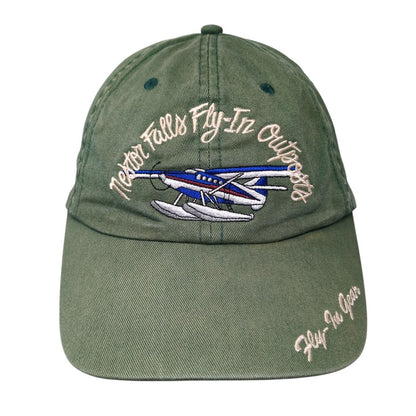 Nestor Falls Fly-In Outposts Strapback Hat Green One Size Adjustable