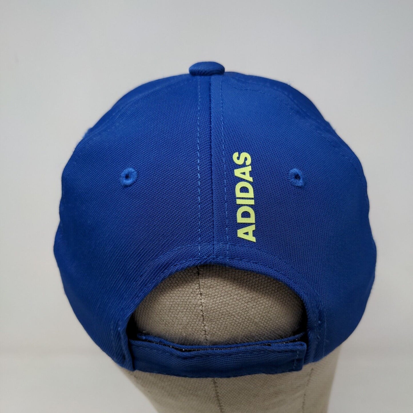 Adidas Men's Strapback Hat Blue 3D Spell Out Logo PolyCotton Blend