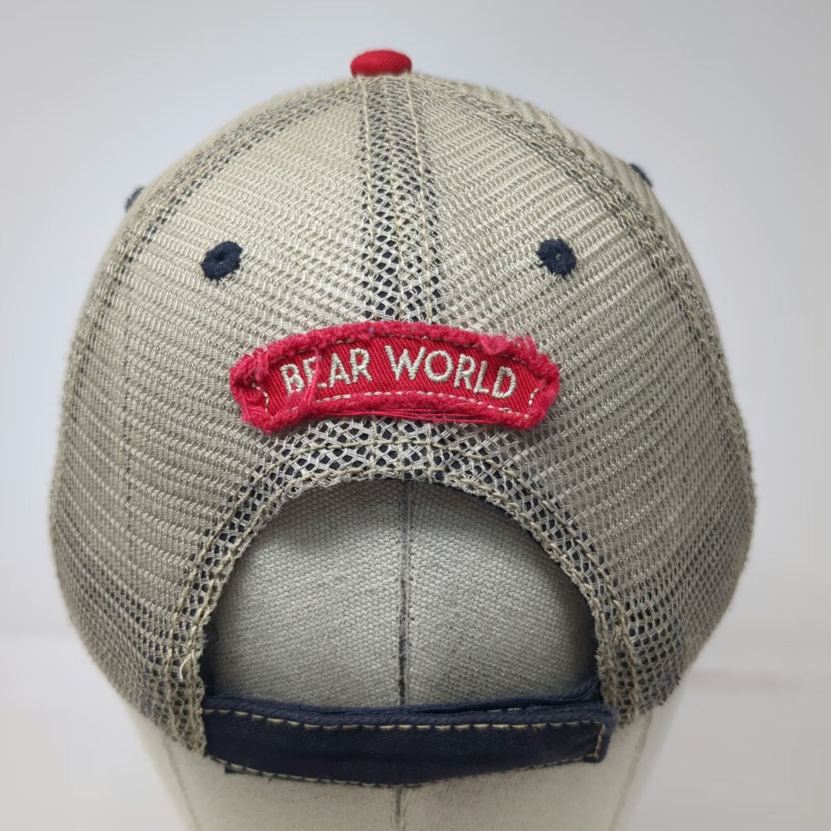 Hat Graphix Yellowstone Bear World Baseball Cap Blue Red Beige One Size Mesh