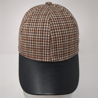 Unbranded Strapback Hat Multi One Size Adjustable Houndstooth 6 Panel