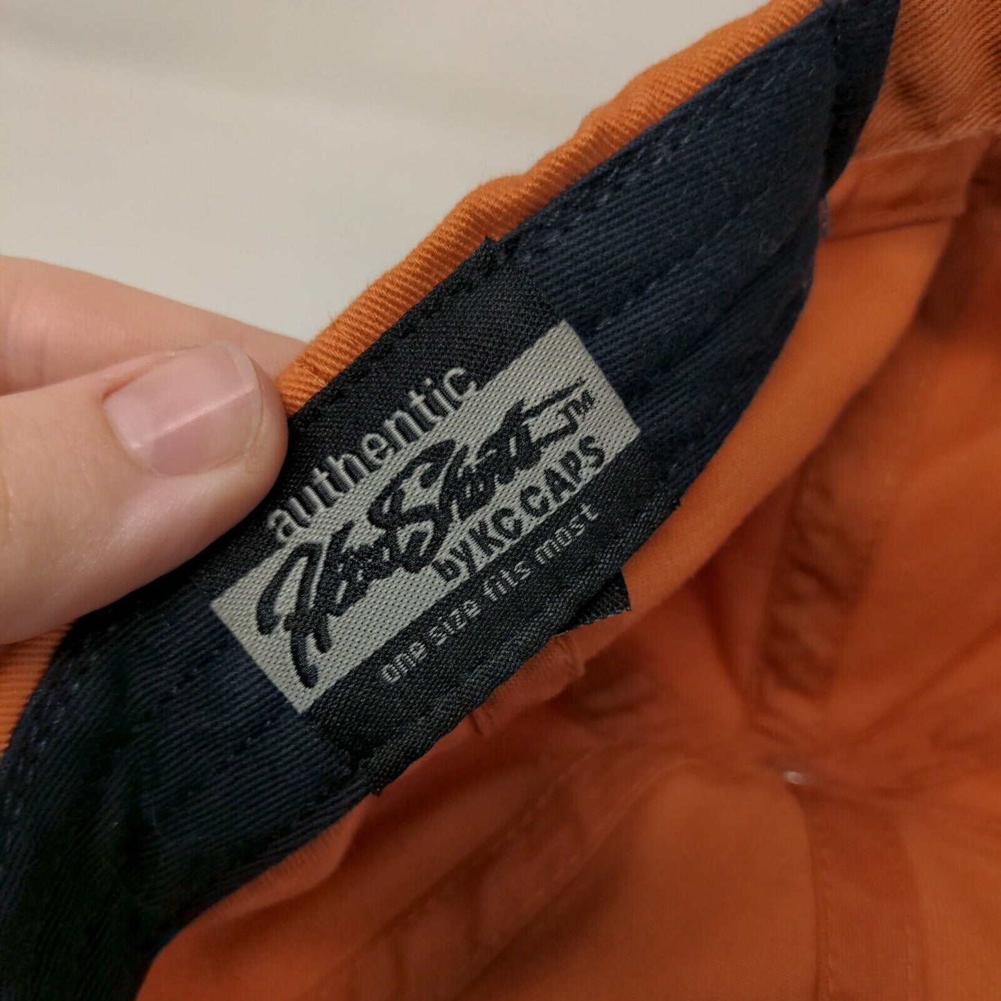 Care Slideback Hat Orange OSFM Adjustable Embroidered 6 Panel KC Caps