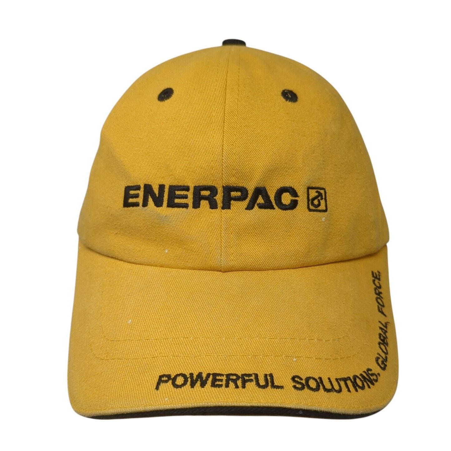 Enerpac Strapback Hat Yellow One Size Adjustable Embroidered 6 Panel
