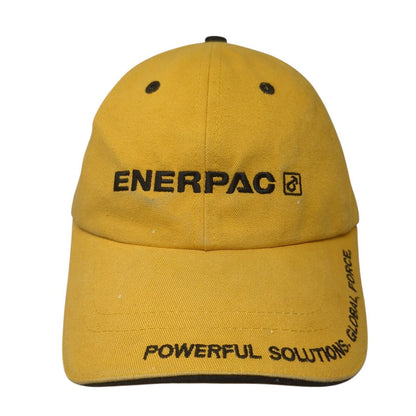 Enerpac Strapback Hat Yellow One Size Adjustable Embroidered 6 Panel
