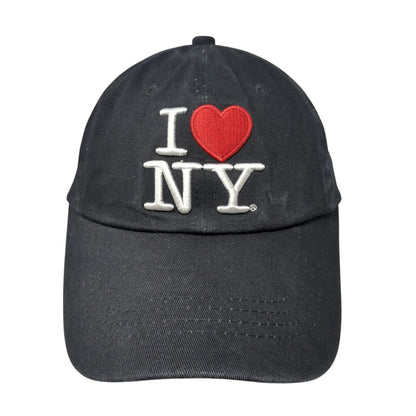 I Love NY Slideback Hat Black One Size Adjustable Embroidered Solid