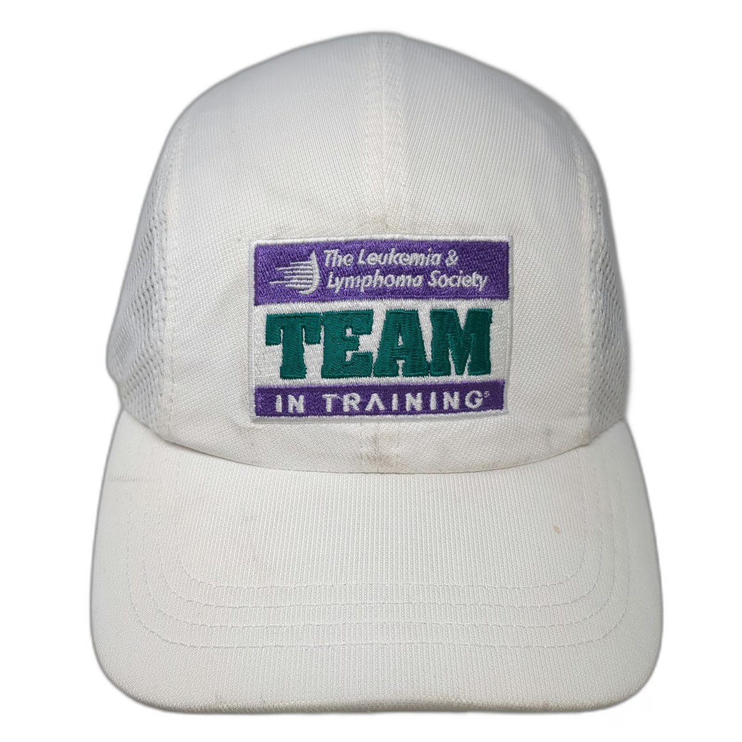 Cintas Baseball Cap White One Size Mesh Team In Training Leukemia Lymphoma Hat