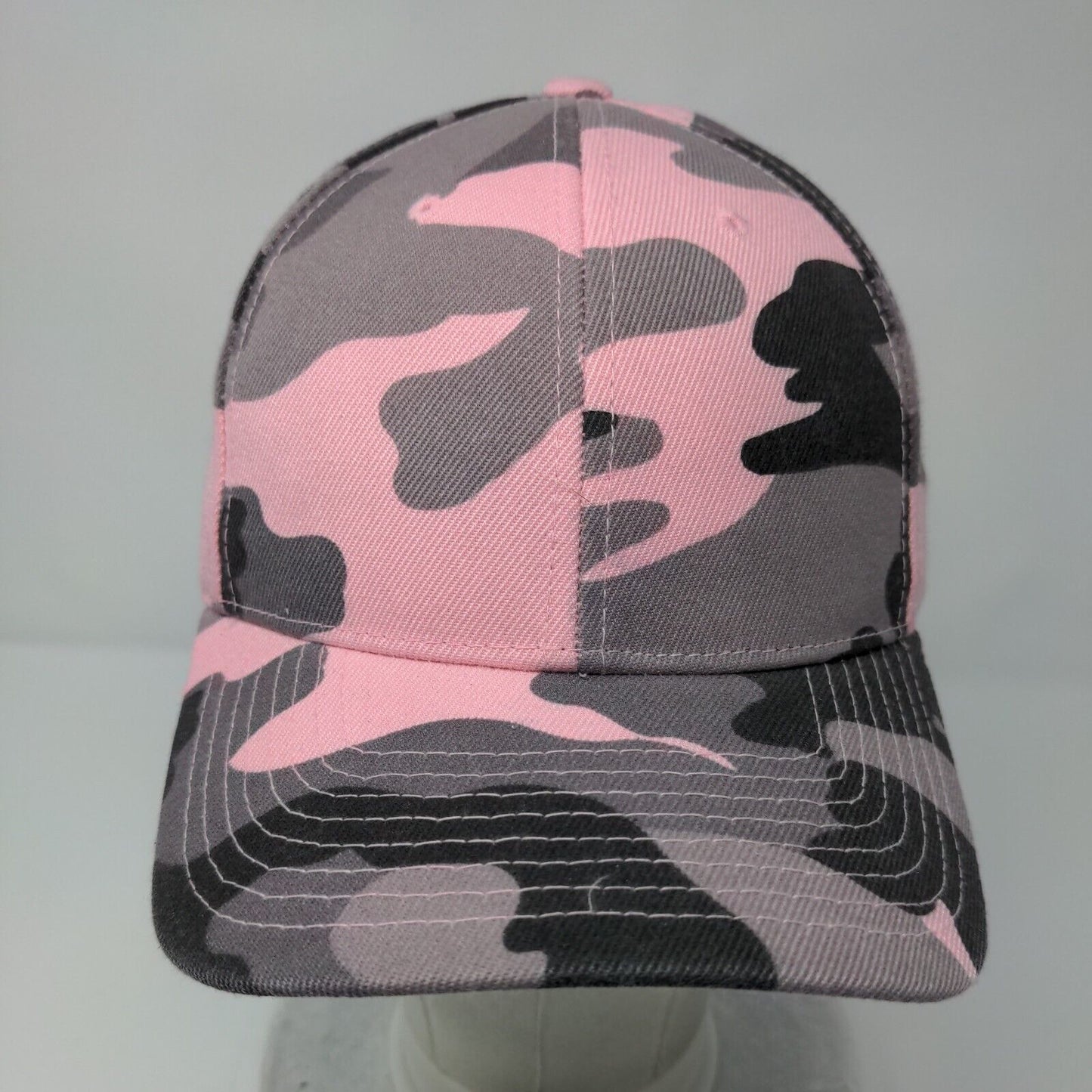 Unbranded Strapback Hat Camouflage OSFA Adjustable Vented Holes 6 Panel Blank
