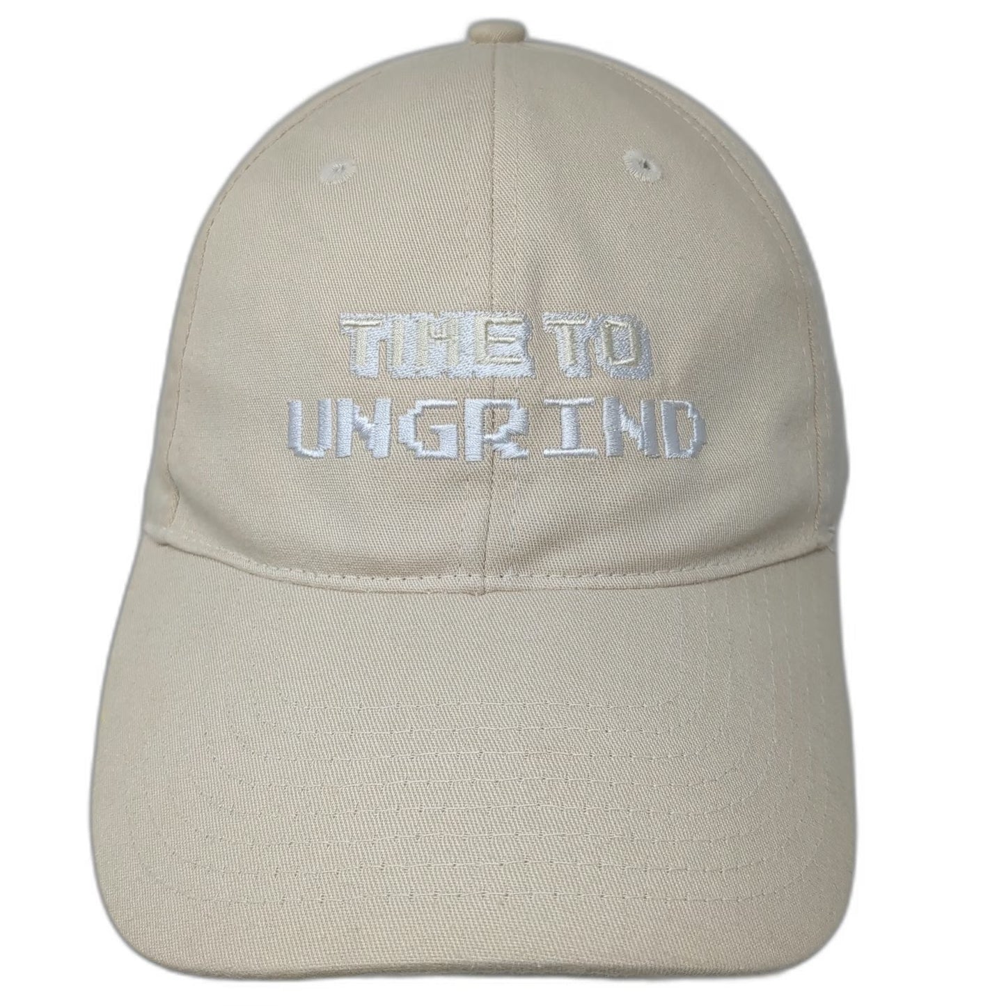 Hit Baseball Cap Beige One Size Strapback Time To Ungrind Embroidered Hat
