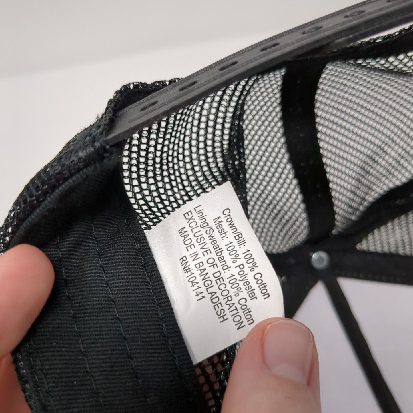 USA Snapback Mesh Back Trucker Hat Black One Size Adjustable Colorblock