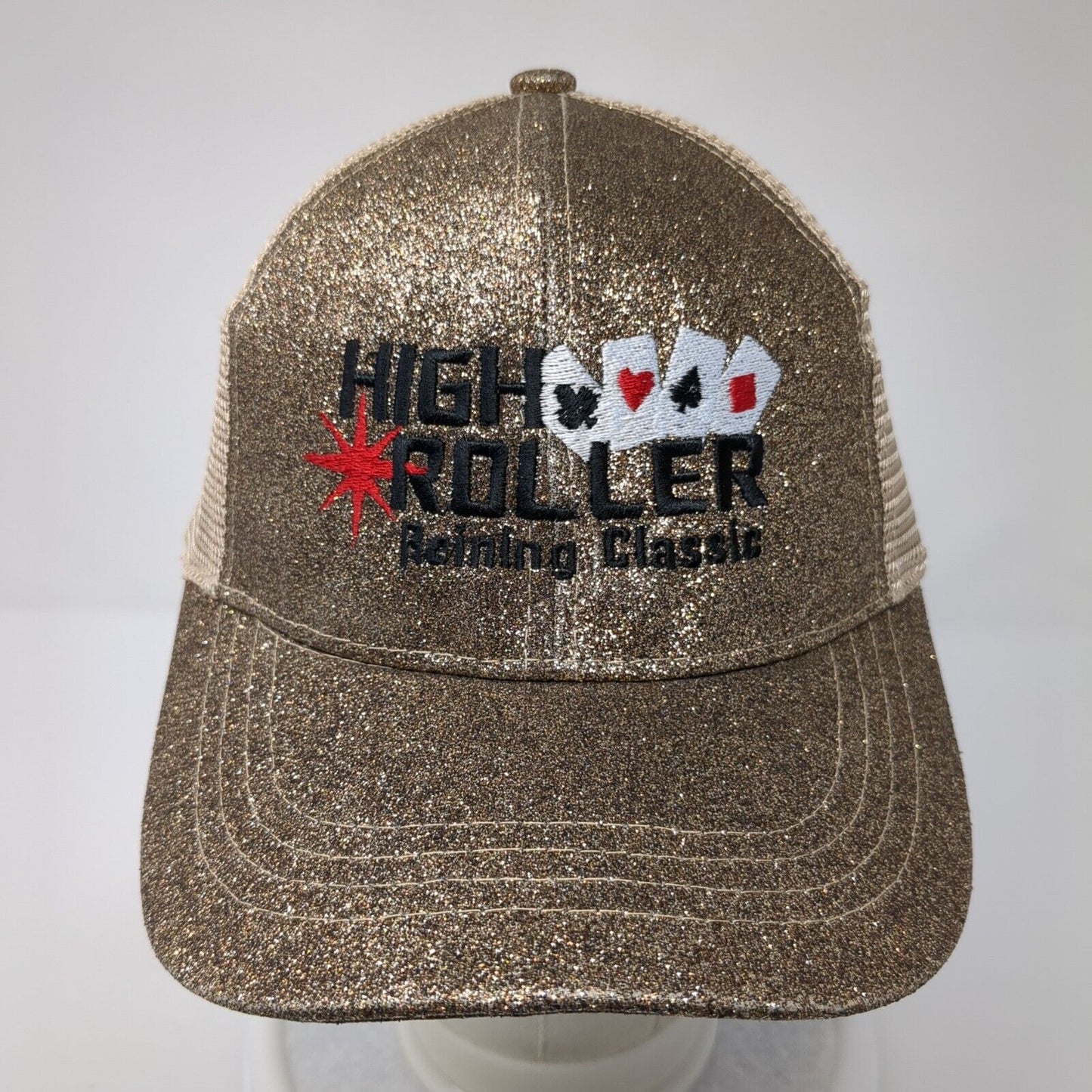 High Roller Reining Classic Ponyback Trucker Hat Multicolor One Size Mesh Back