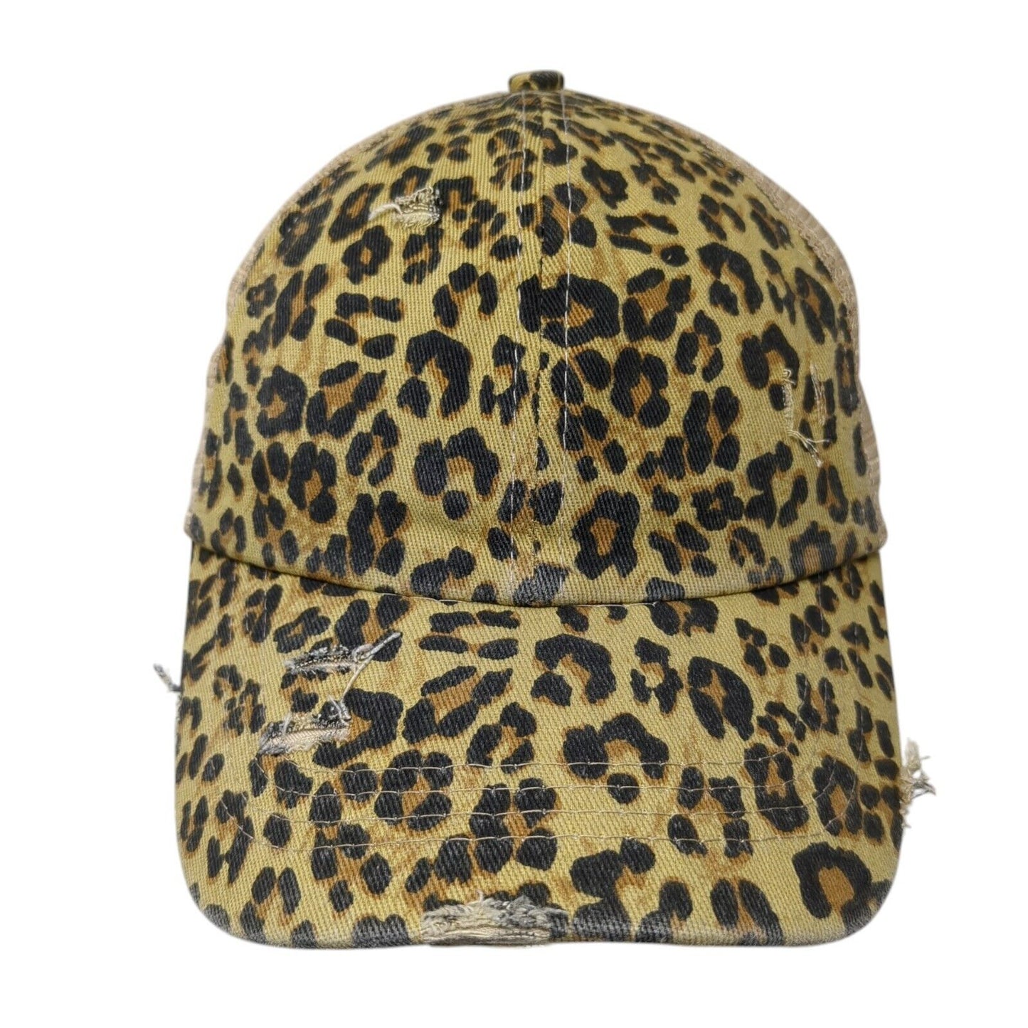 Unbranded Strapback Trucker Hat Ponytail Multi One Size Animal Print