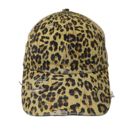 Unbranded Strapback Trucker Hat Ponytail Multi One Size Animal Print