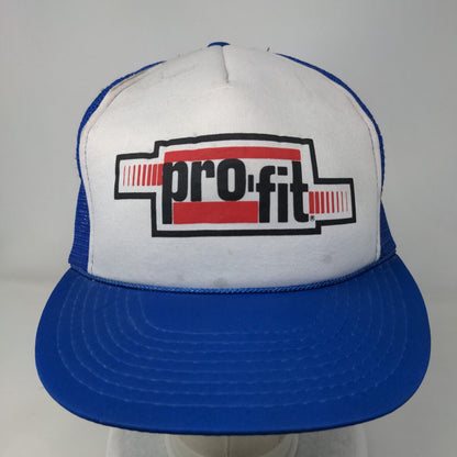 Pro-Fit Snapback Rope Trucker Hat Blue OSFA Mesh Back Colorblock