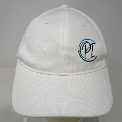 Sport-Tek Baseball Cap White One Size Embroidered Logo Hat Strapback Polyester
