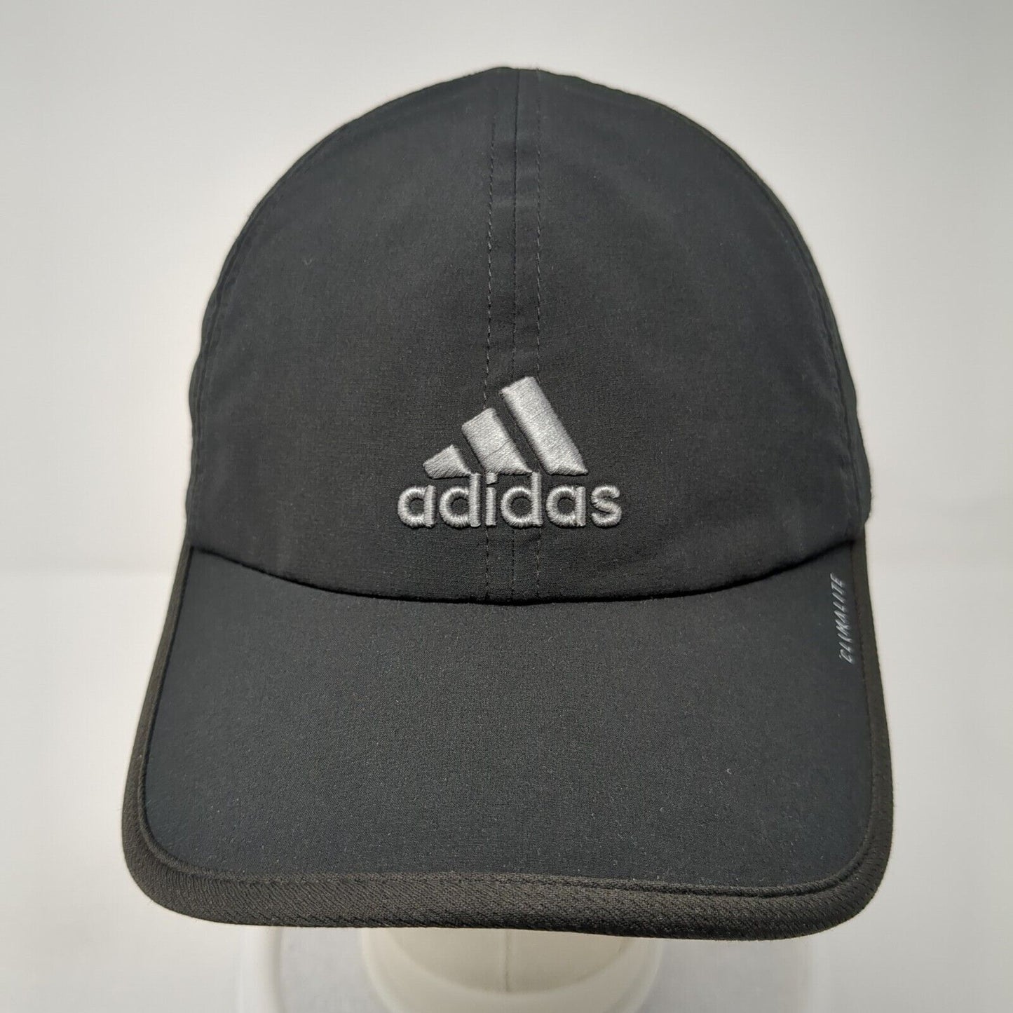 Adidas 3 Stripes Strapback Hat Black One Size Adjustable Climalite