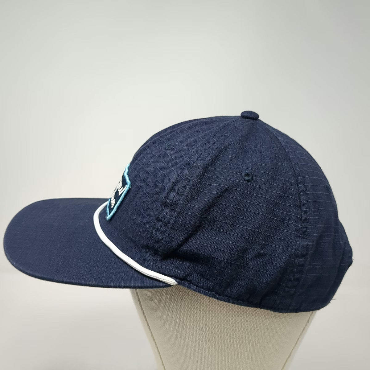 Vineyard Vines Snapback Blue Hat One Size Rope Ripstop Whale Logo Patch Cotton