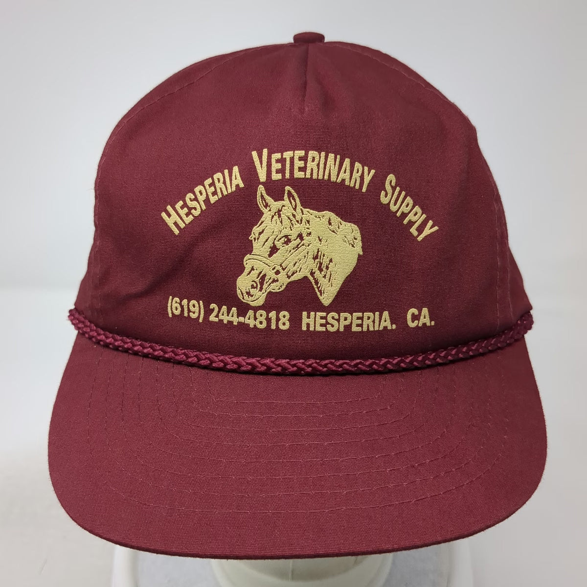 Nissin 5 Panel Red Hat One Size Hesperia Veterinary Supply Horse Rope Snapback
